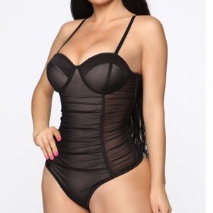 Rushed Bodysuit - black and nude